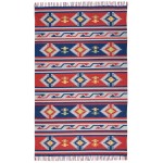 Nourison Baja BAJ03 Area Rug, Blue/Red, 5' x 7'
