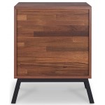 ACME Karine Nightstand/End Table, Walnut & Black