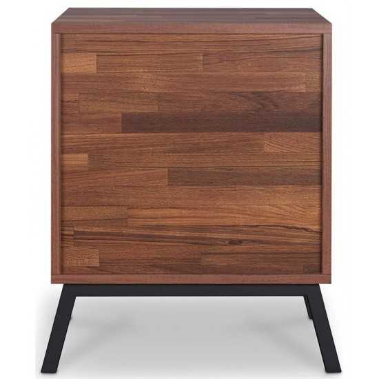 ACME Karine Nightstand/End Table, Walnut & Black