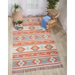 Nourison Baja BAJ03 Area Rug, Ivory/Grey, 3'6" x 5'6"