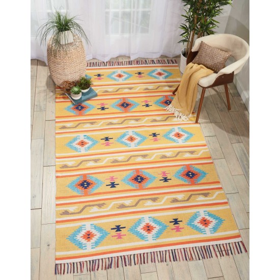 Nourison Baja BAJ03 Area Rug, Yellow, 3'6" x 5'6"