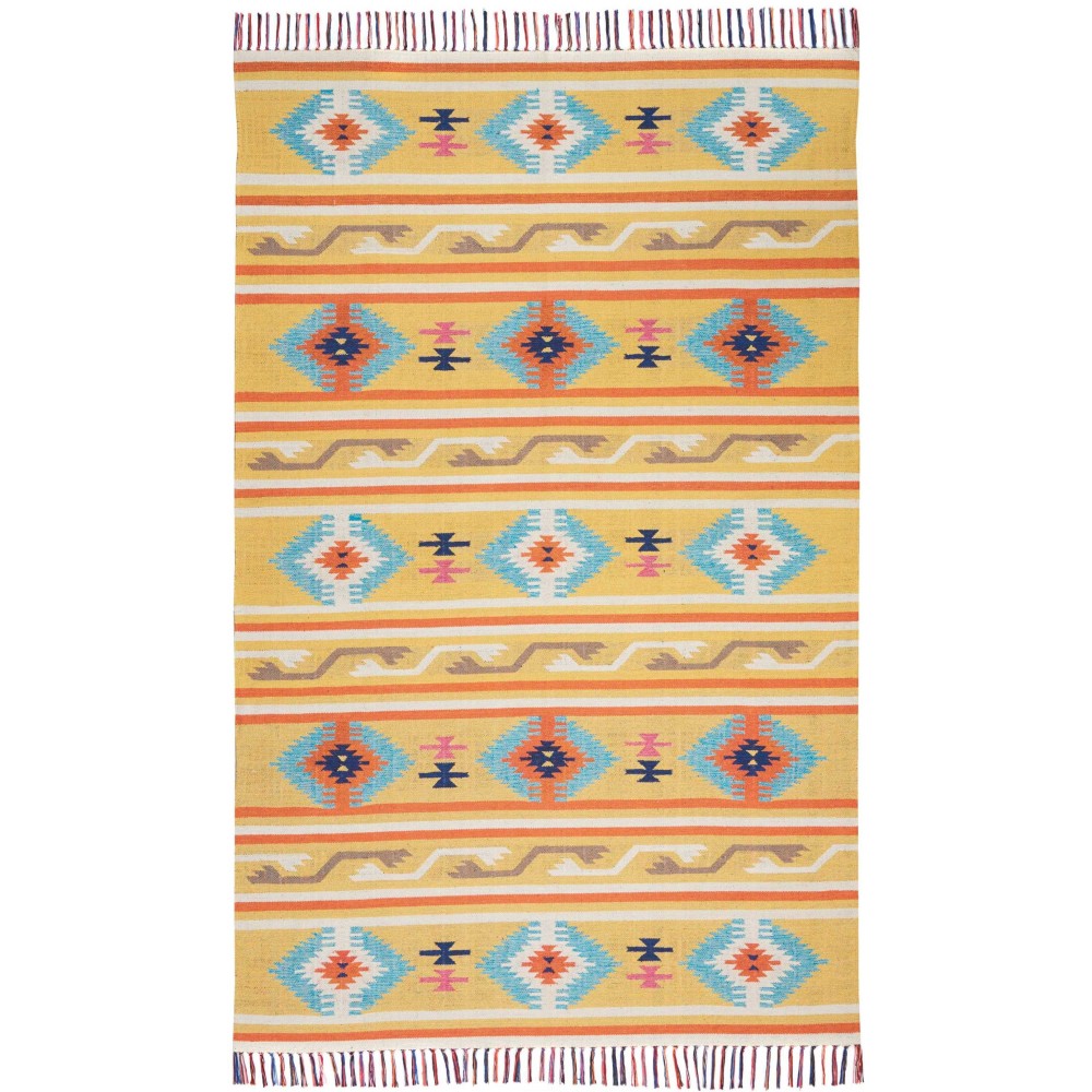 Nourison Baja BAJ03 Area Rug, Yellow, 6'6" x 9'6"