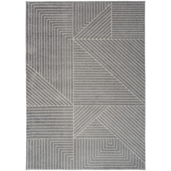 Calvin Klein Ck023 Balance BLN01 Area Rug, Grey/Ivory, 3'11" x 5'11"