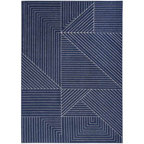 Calvin Klein Ck023 Balance BLN01 Area Rug, Navy/Ivory, 3'11" x 5'11"