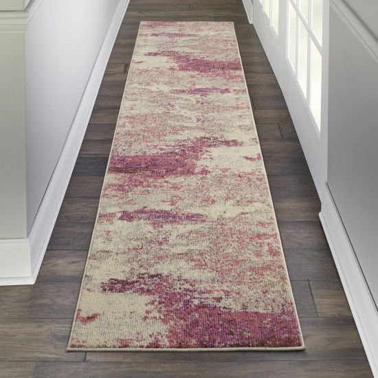 Nourison Celestial CES02 Runner Rug, Ivory/Pink, 2'2" x 7'6"