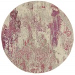 Nourison Celestial CES02 Area Rug, Ivory/Pink, 4' x Round