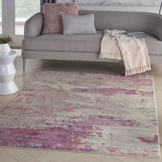 Nourison Celestial CES02 Area Rug, Ivory/Pink, 5'3" x 7'3"