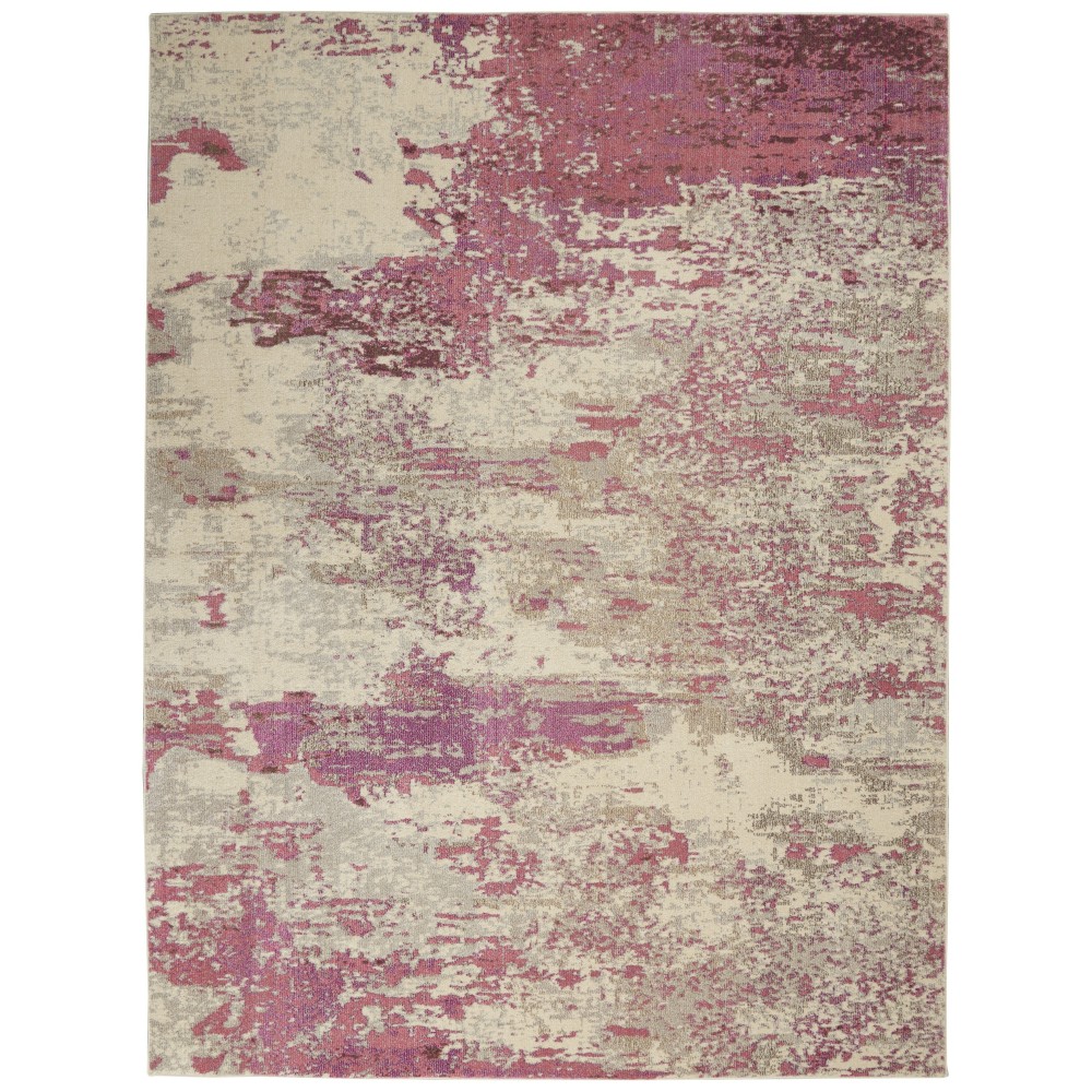 Nourison Celestial CES02 Area Rug, Ivory/Pink, 9' x 12'