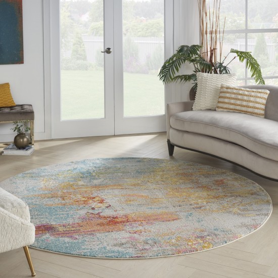 Nourison Celestial CES02 Area Rug, Sealife, 10' x Round