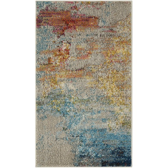 Nourison Celestial CES02 Area Rug, Sealife, 2'2" x 3'9"