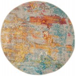 Nourison Celestial CES02 Area Rug, Sealife, 5'3" x Round