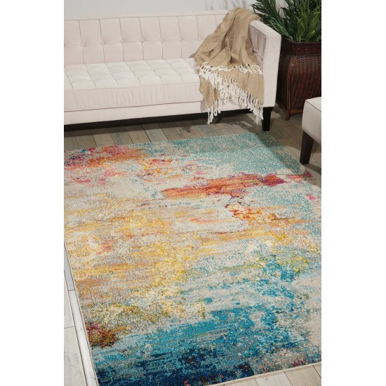 Nourison Celestial CES02 Area Rug, Sealife, 6'7" x 9'7"