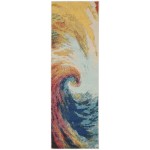 Nourison Celestial CES07 Runner Rug, Wave, 2'2" x 7'6"