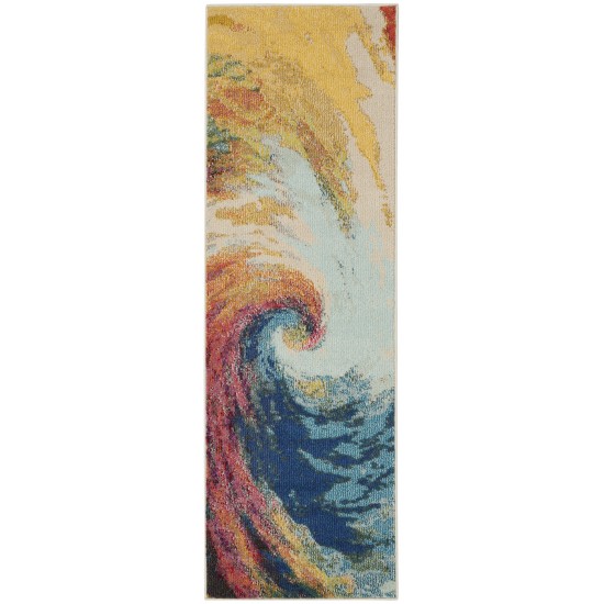 Nourison Celestial CES07 Runner Rug, Wave, 2'2" x 7'6"