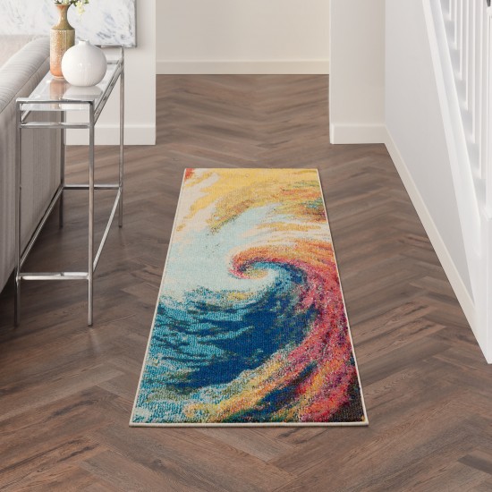 Nourison Celestial CES07 Runner Rug, Wave, 2'2" x 7'6"