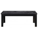 ACME Blythe 3Pc Pack Coffee/End Table Set, Faux Marble & Black