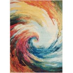 Nourison Celestial CES07 Area Rug, Wave, 5'3" x 7'3"