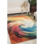 Nourison Celestial CES07 Area Rug, Wave, 5'3" x 7'3"