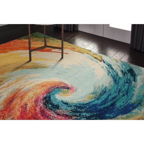 Nourison Celestial CES07 Area Rug, Wave, 5'3" x 7'3"