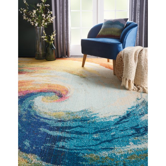 Nourison Celestial CES07 Area Rug, Wave, 6'7" x 9'7"