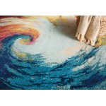 Nourison Celestial CES07 Area Rug, Wave, 6'7" x 9'7"