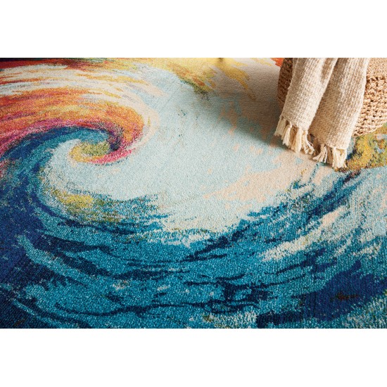 Nourison Celestial CES07 Area Rug, Wave, 6'7" x 9'7"