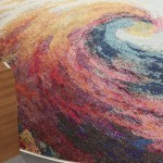 Nourison Celestial CES07 Area Rug, Wave, 7'10" x Round