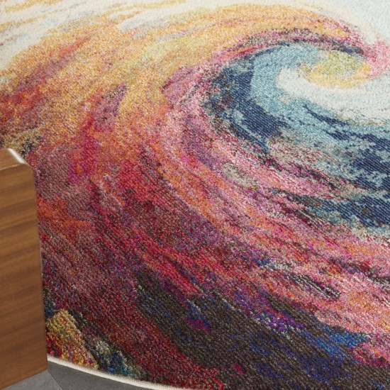 Nourison Celestial CES07 Area Rug, Wave, 7'10" x Round