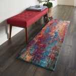 Nourison Celestial CES08 Runner Rug, Atlantic, 2' x 6'