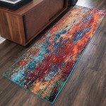 Nourison Celestial CES08 Runner Rug, Atlantic, 2'2" x 12'