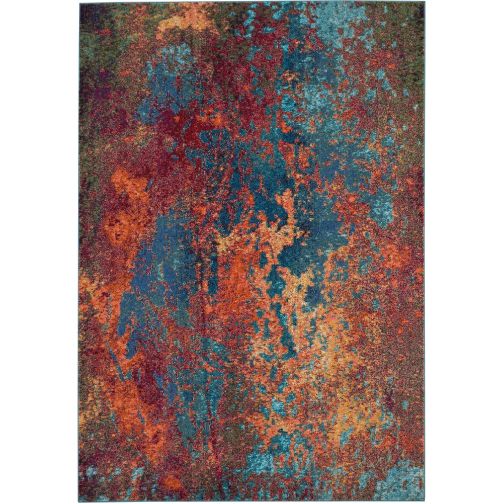 Nourison Celestial CES08 Area Rug, Atlantic, 6'7" x 9'7"