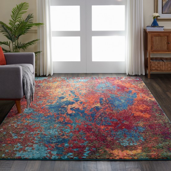 Nourison Celestial CES08 Area Rug, Atlantic, 6'7" x 9'7"