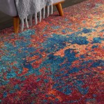 Nourison Celestial CES08 Area Rug, Atlantic, 6'7" x 9'7"