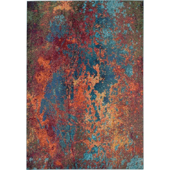 Nourison Celestial CES08 Area Rug, Atlantic, 7'10" x 10'6"