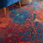 Nourison Celestial CES08 Area Rug, Atlantic, 7'10" x Round