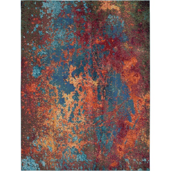 Nourison Celestial CES08 Area Rug, Atlantic, 9' x 12'