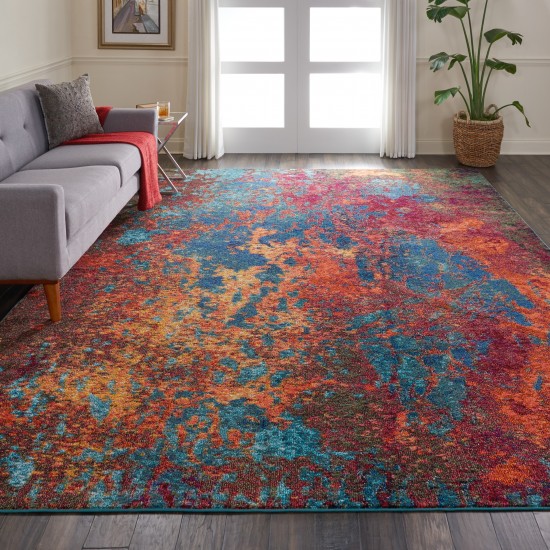 Nourison Celestial CES08 Area Rug, Atlantic, 9' x 12'