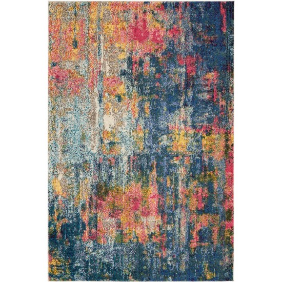 Nourison Celestial CES09 Area Rug, Blue/Yellow, 3'11" x 5'11"