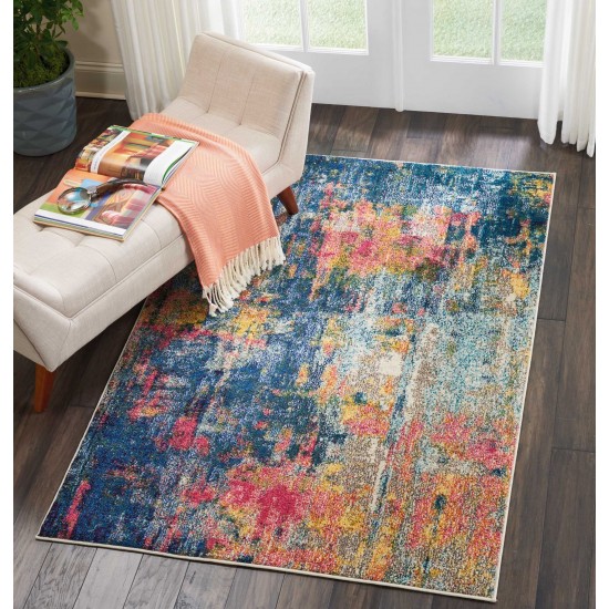 Nourison Celestial CES09 Area Rug, Blue/Yellow, 3'11" x 5'11"