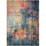 Nourison Celestial CES09 Area Rug, Blue/Yellow, 5'3" x 7'3"