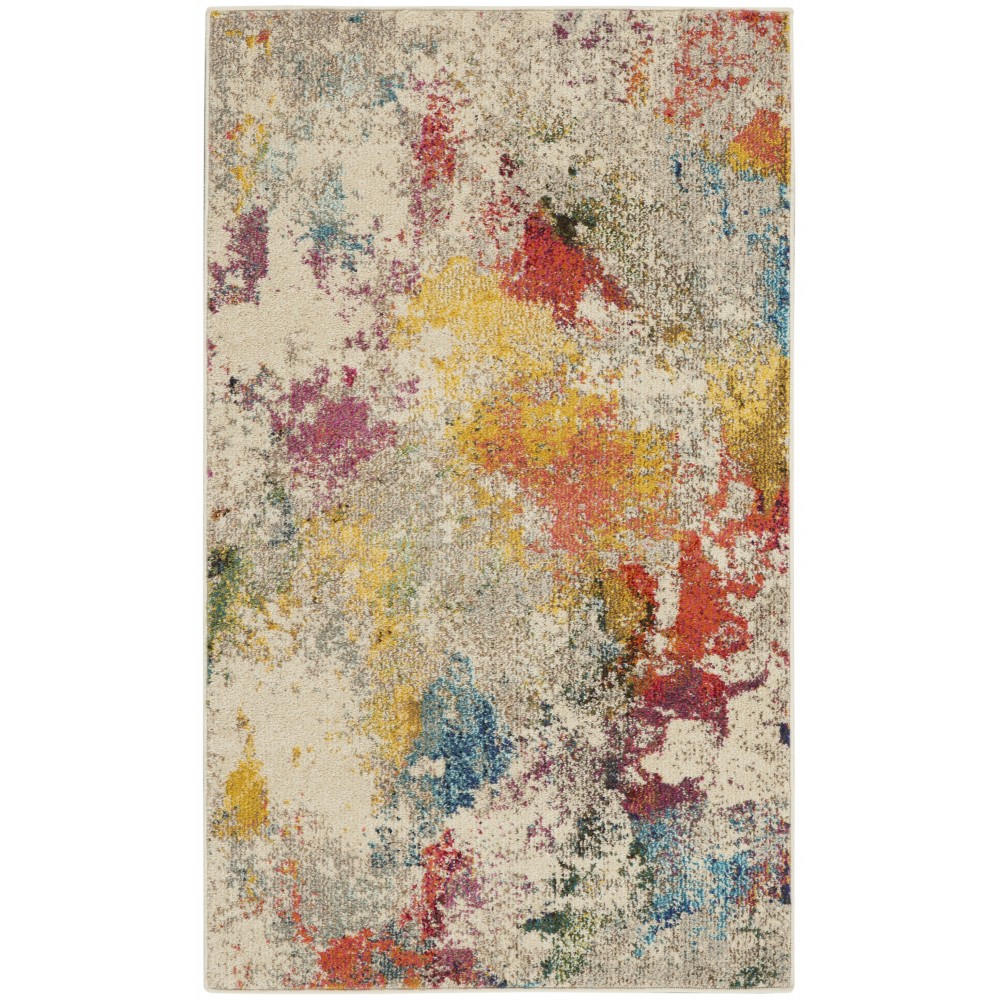 Nourison Celestial CES12 Area Rug, Ivory/Multicolor, 3' x 5'