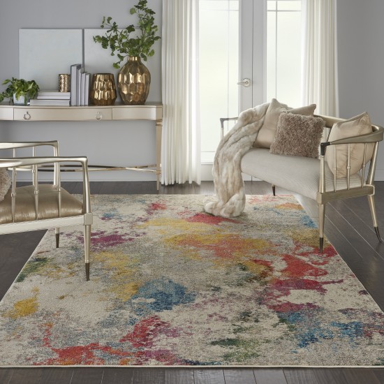 Nourison Celestial CES12 Area Rug, Ivory/Multicolor, 6' x 9'