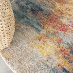 Nourison Celestial CES15 Area Rug, Multicolor, 4' x Round