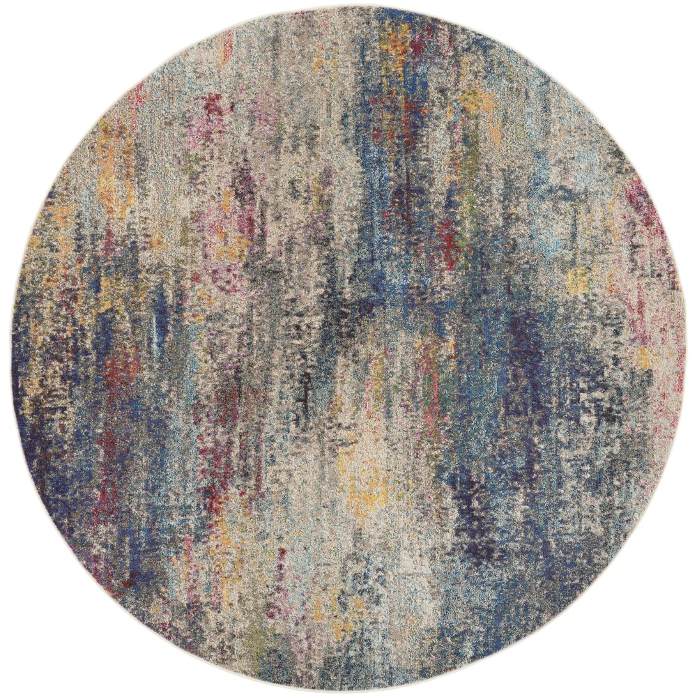 Nourison Celestial CES16 Area Rug, Multicolor, 7'10" x Round