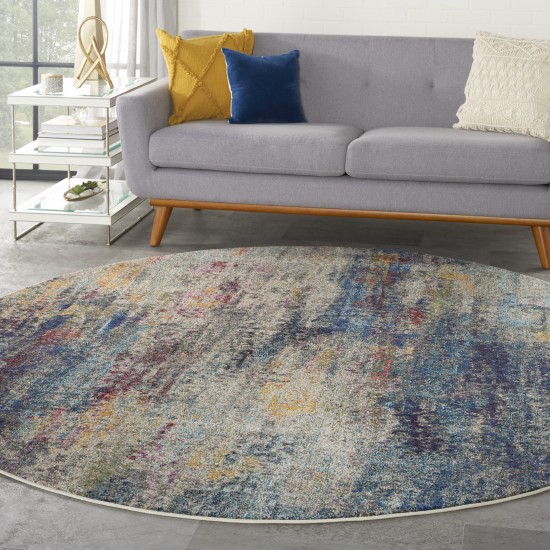 Nourison Celestial CES16 Area Rug, Multicolor, 7'10" x Round