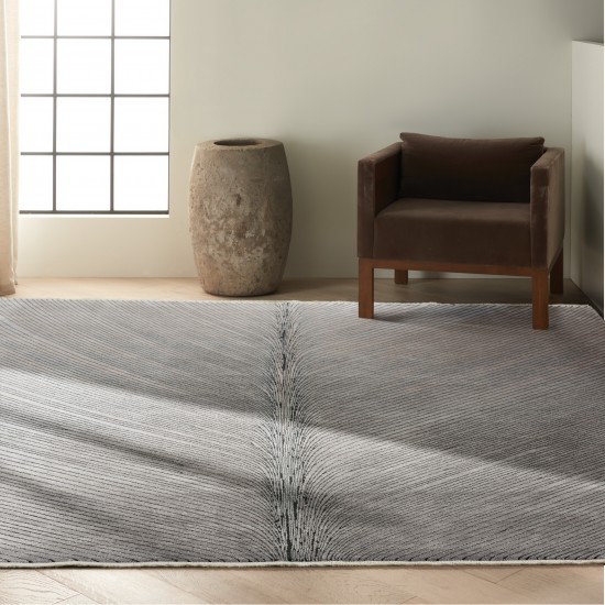 Calvin Klein Balian CK50 Area Rug, Silver/Grey, 10' x 13'2"