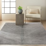 Calvin Klein Balian CK50 Area Rug, Silver/Grey, 5'3" x 7'3"