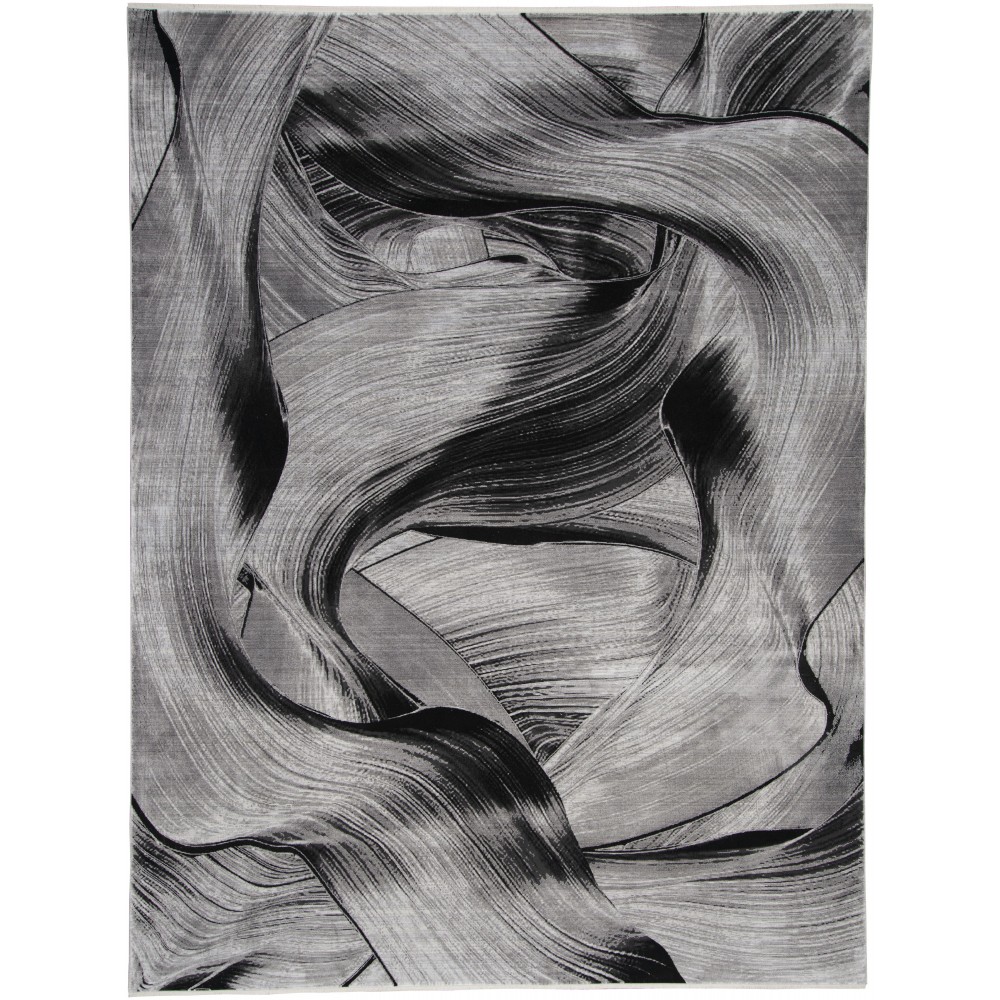 Calvin Klein Balian CK53 Area Rug, Grey/Black, 10' x 13'2" Calvin Klein Balian CK53 Area Rug, Grey/Black, 10' x 13'2"