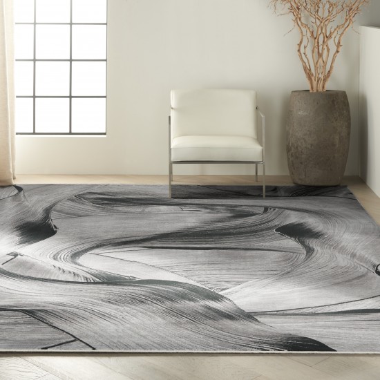 Calvin Klein Balian CK53 Area Rug, Grey/Black, 10' x 13'2"