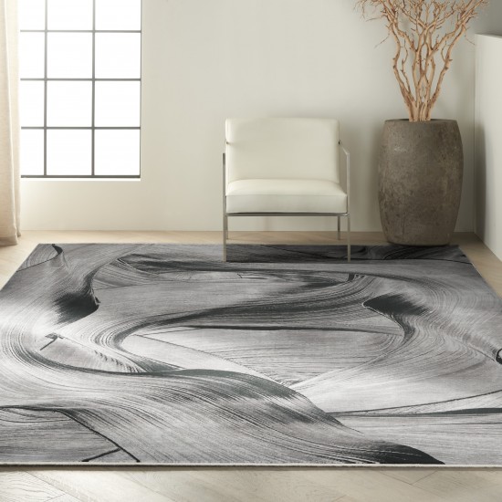 Calvin Klein Balian CK53 Area Rug, Grey/Black, 8' x 10'